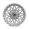 MSA Offroad | MA53 BOLO UTV BEADLOCK 18x7 ET10 - GLOSS SILVER W/ MACHINED FACE