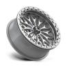 MSA Offroad | MA53 BOLO UTV BEADLOCK 18x7 ET10 - GLOSS SILVER W/ MACHINED FACE