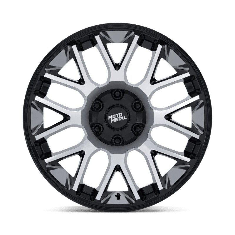 Moto Metal | MO816 OVERLOOK 20x9 ET1 - GLOSS BLACK W/ MACHINED FACE
