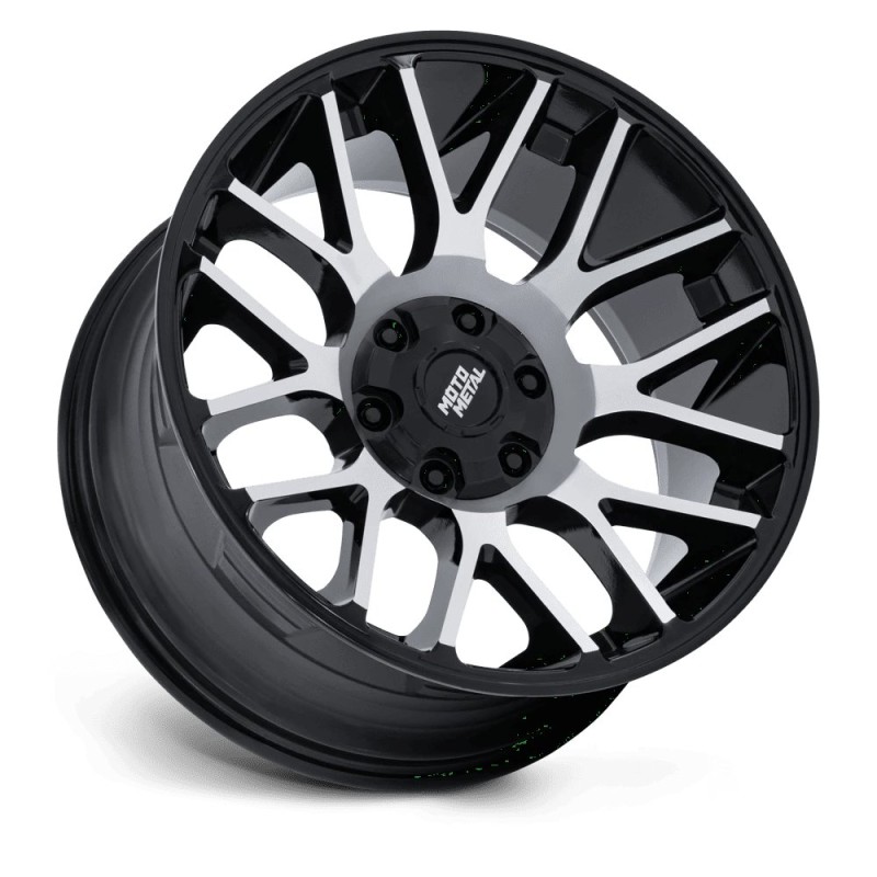 Moto Metal | MO816 OVERLOOK 20x9 ET1 - GLOSS BLACK W/ MACHINED FACE