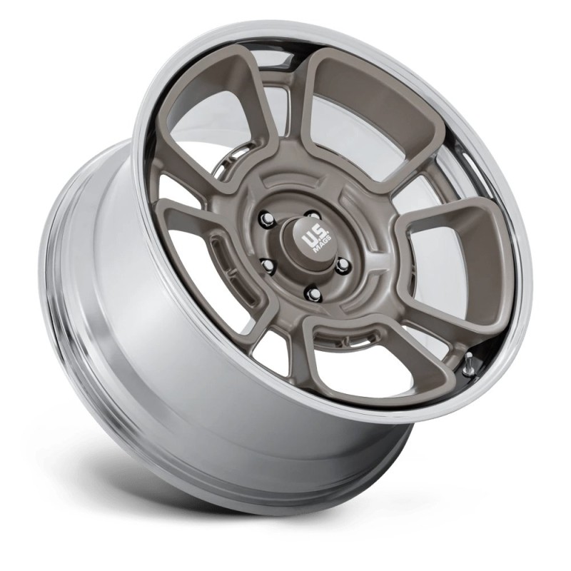 US Mag | UC147 FLAGSTAFF 20x10 ET6 - PEWTER W/ CHROME LIP