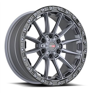 VORTEK | VRT-601 20x10 ET-24 - Matte Titanium Black Bead Ring
