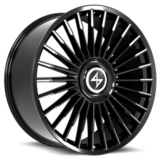 SENTALI LUXX | ROYALE 22x10.5 ET35 - Gloss Black Milled Tips