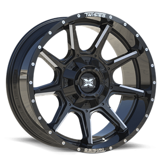 TWISTED OFF-ROAD | TW2 22x10 ET-18 - Gloss Black Milled
