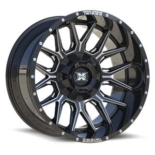 TWISTED OFF-ROAD | TW1 22x10 ET-18 - Gloss Black Milled