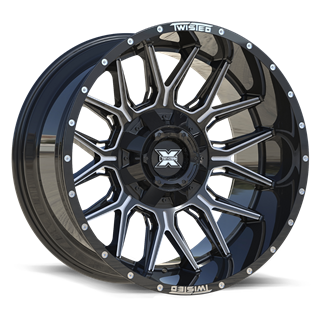 TWISTED OFF-ROAD | TW1 22x10 ET-18 - Gloss Black Milled