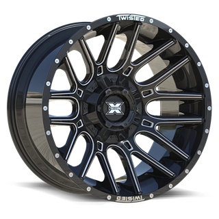 TWISTED OFF-ROAD | TW3 22x10 ET-18 - Gloss Black Milled