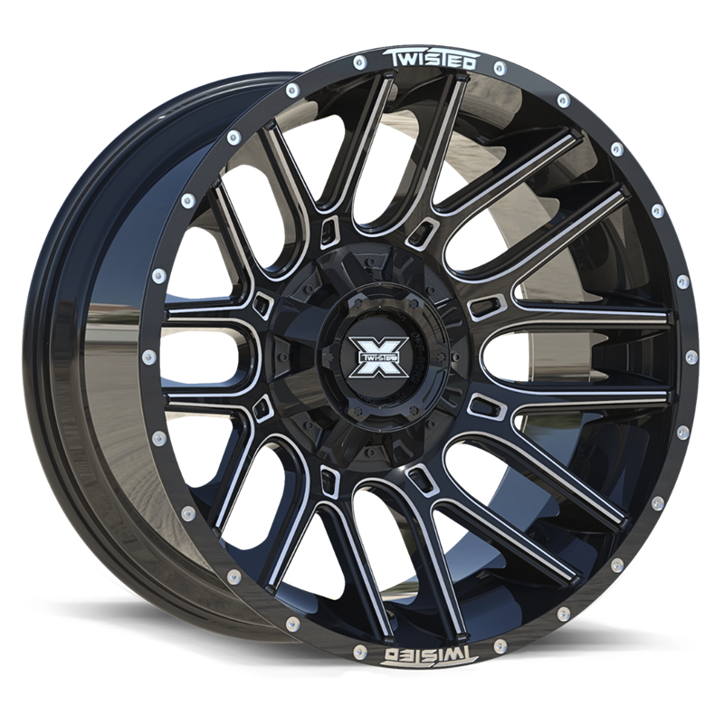 TWISTED OFF-ROAD | TW3 22x10 ET-18 - Gloss Black Milled