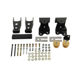 Belltech | 4" Drop Leaf Spring Shackle & Hanger Kit (Front Hanger/Rear Shackle) - C1500 1990-1998