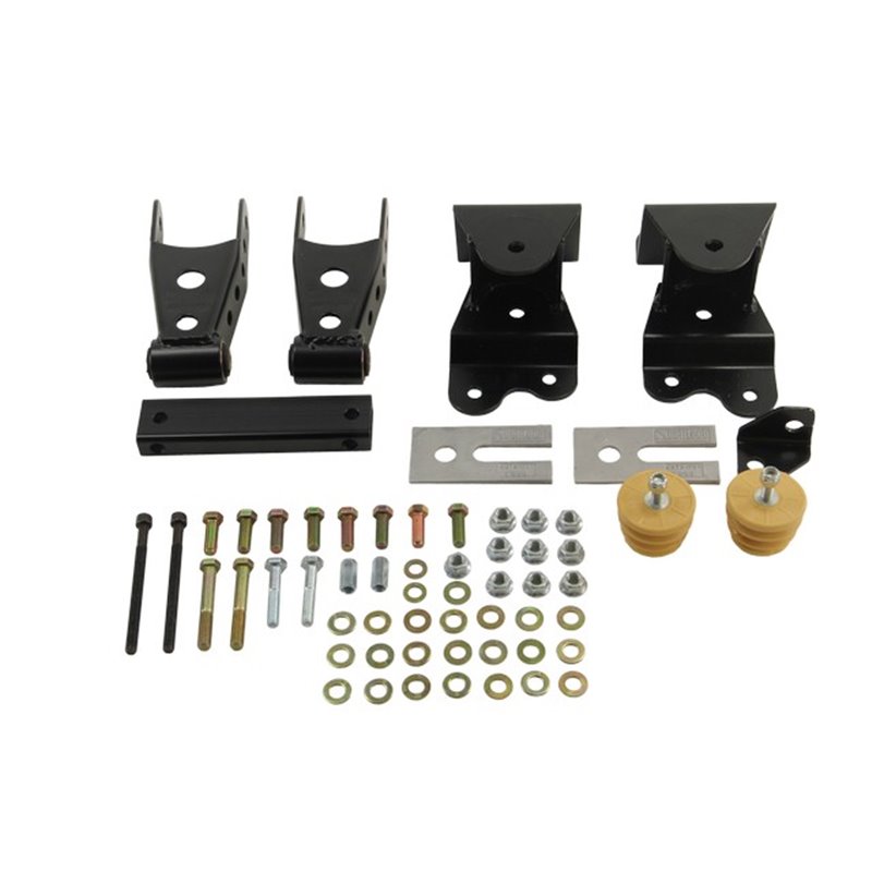 Belltech | 4" Drop Leaf Spring Shackle & Hanger Kit (Front Hanger/Rear Shackle) - C1500 1990-1998