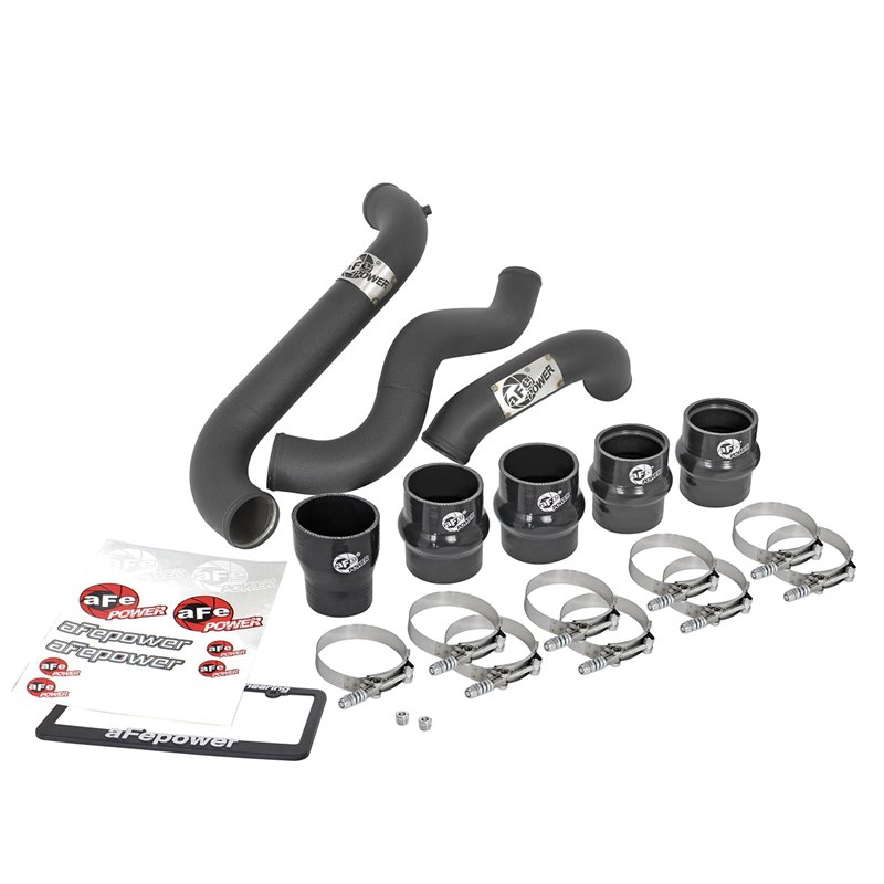 aFe Power | BladeRunner 3 IN Aluminum Hot and Cold Charge Pipe Kit Black - Silverado / Sierra 2500 HD / 3500 HD 6.6L 2011-2016