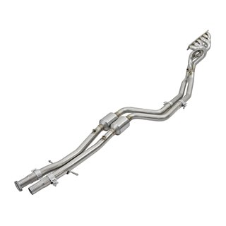 aFe POWER | Twisted Steel Long Tube Header/Mid Pipe 304 SS w/Cat - M3 3.2L 1996-1999