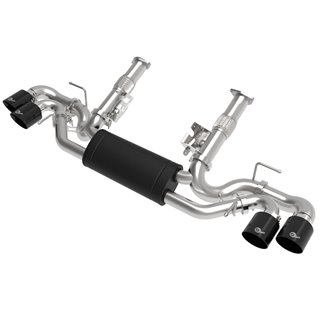 aFe Power | MACH Force-Xp Cat-Back Exhaust w/o NPP Exhaust Valve Black Tip - Corvette 6.2L 2020-2023