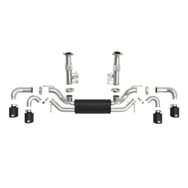 aFe Power | MACH Force-Xp Cat-Back Exhaust w/o NPP Exhaust Valve Black Tip - Corvette 6.2L 2020-2023