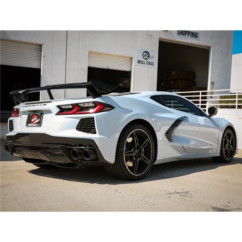 aFe Power | MACH Force-Xp Cat-Back Exhaust w/o NPP Exhaust Valve Black Tip - Corvette 6.2L 2020-2023