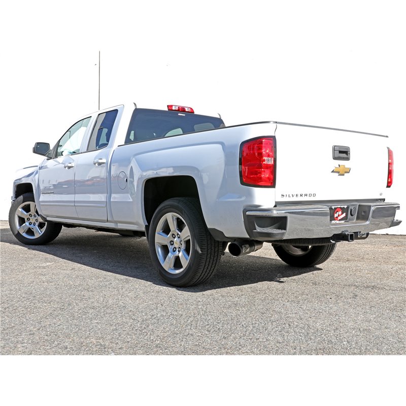 aFe Power | Gemini XV 3 IN 304 Stainless Steel Cat-Back Exhaust System w/Cut-Out Black - Silverado / Sierra 1500 / Limited 4.3L 