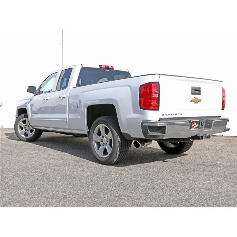 aFe Power | Gemini XV 3 IN 304 Stainless Steel Cat-Back Exhaust System w/Cut-Out Polished - Silverado / Sierra 1500 / Limited 4.