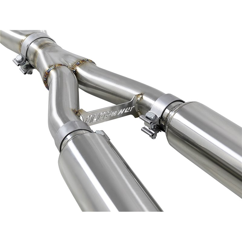 aFe Power | Takeda 2-1/2 IN 304 Stainless Steel Cat-Back Exhaust System w/Polished Tips - Q50 3.0T 2016-2023