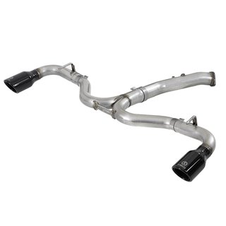 aFe Power | Takeda 3 IN to 2-1/2 IN 304 Stainless Steel Axle-Back Exhaust w/Black Tip - Elantra GT 1.6T 2018-2020