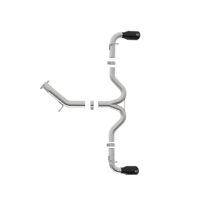 aFe Power | Takeda 3 IN to 2-1/2 IN 304 Stainless Steel Axle-Back Exhaust w/Black Tip - Elantra GT 1.6T 2018-2020
