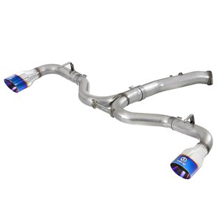 aFe Power | Takeda 3 IN to 2-1/2 IN 304 Stainless Steel Axle-Back Exhaust w/Blue Flame Tip - Elantra GT 1.6T 2018-2020