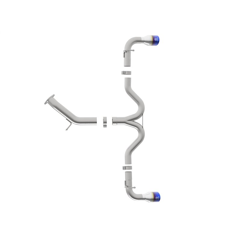 aFe Power | Takeda 3 IN to 2-1/2 IN 304 Stainless Steel Axle-Back Exhaust w/Blue Flame Tip - Elantra GT 1.6T 2018-2020
