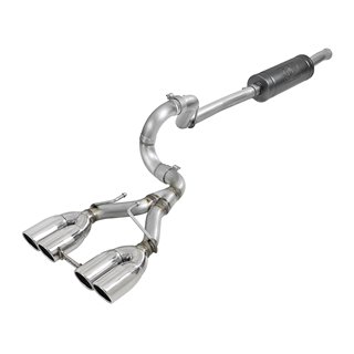 aFe Power | Rebel Series 2-1/2 IN 304 Stainless Steel Cat-Back Exhaust w/Polished Tip - Wrangler (JL) 2.0T / 3.6L 2018-2023