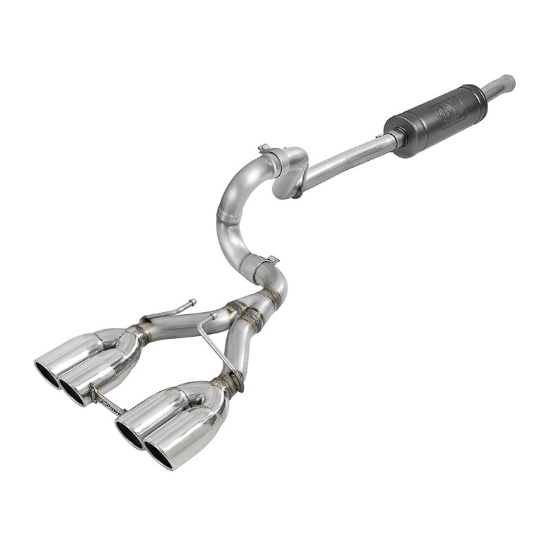 aFe Power | Rebel Series 2-1/2 IN 304 Stainless Steel Cat-Back Exhaust w/Polished Tip - Wrangler (JL) 2.0T / 3.6L 2018-2023