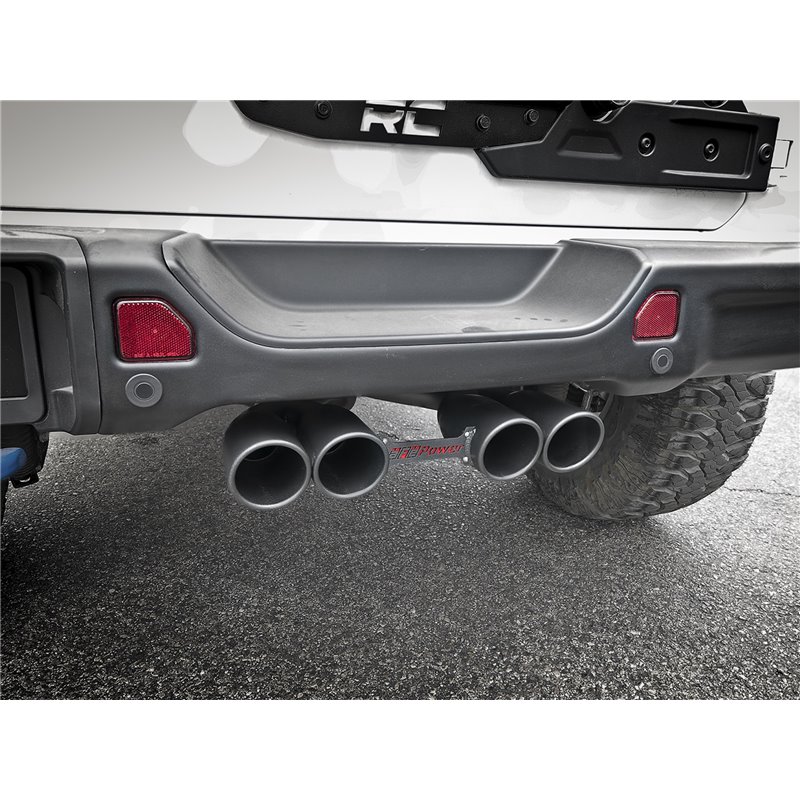 aFe Power | Rebel Series 2-1/2 IN 304 Stainless Steel Cat-Back Exhaust System w/Black Tip - Wrangler (JL) 2.0T / 3.6L 2018-2023