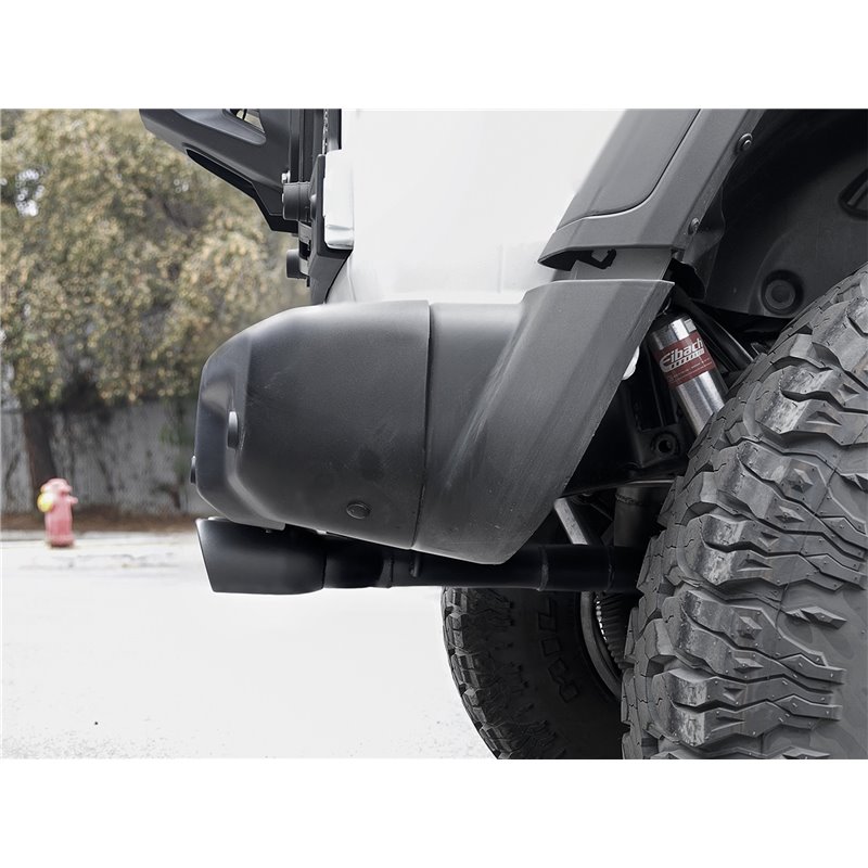 aFe Power | Rebel Series 2-1/2 IN 304 Stainless Steel Cat-Back Exhaust System w/Black Tip - Wrangler (JL) 2.0T / 3.6L 2018-2023
