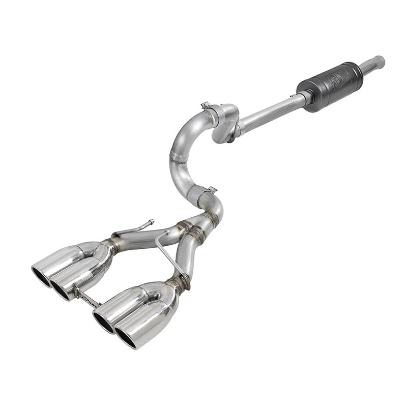 aFe Power | Rebel Series 2-1/2 IN 304 Stainless Steel Cat-Back Exhaust w/Polished Tip - Wrangler (JL) 2.0T / 3.6L 2018-2023