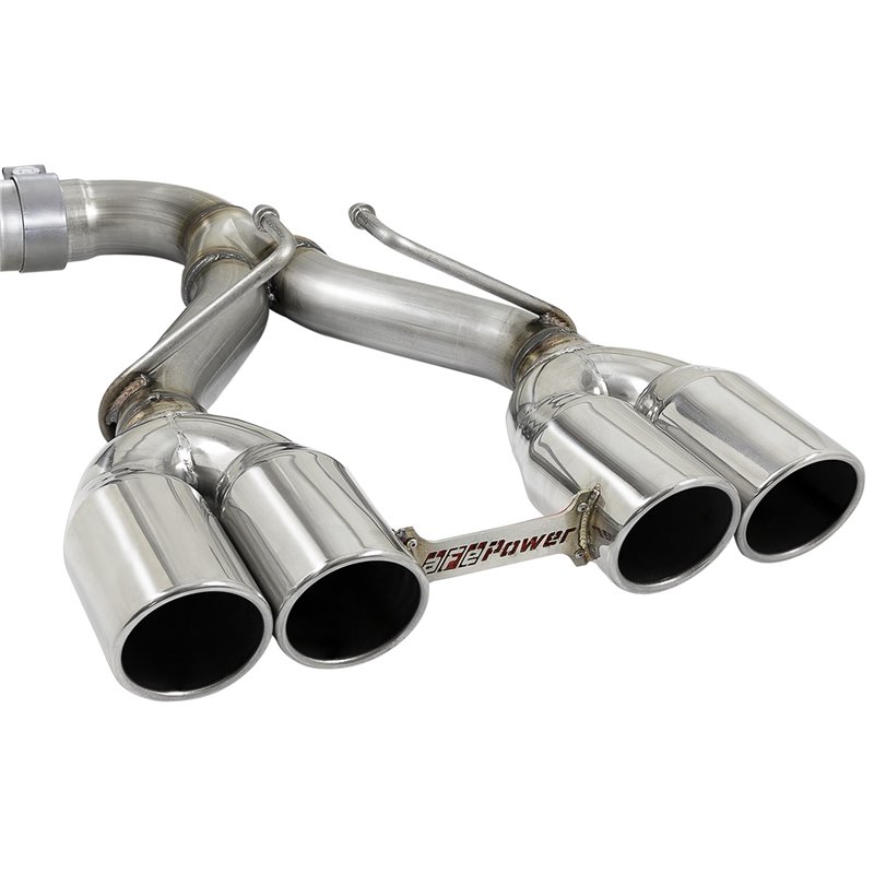 aFe Power | Rebel Series 2-1/2 IN 304 Stainless Steel Cat-Back Exhaust w/Polished Tip - Wrangler (JL) 2.0T / 3.6L 2018-2023