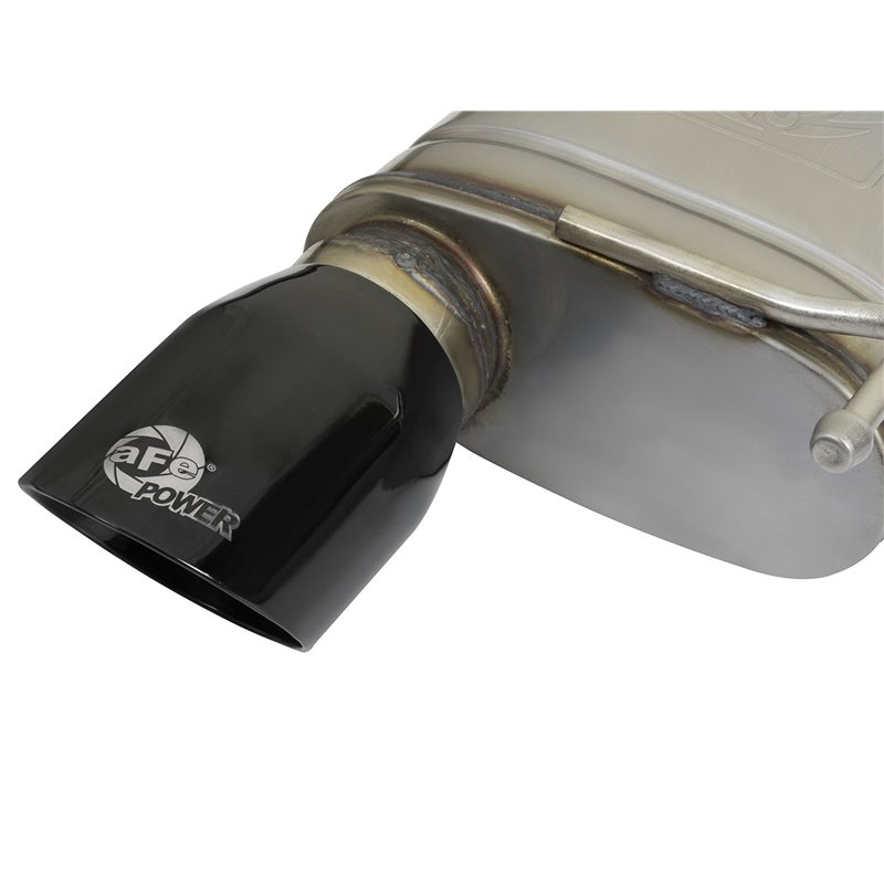aFe Power | MACH Force-Xp 2-1/2 IN 409 Stainless Steel Axle-Back Exhaust System w/Black Tip - Mustang 2.3T / 3.7L 2015-2021