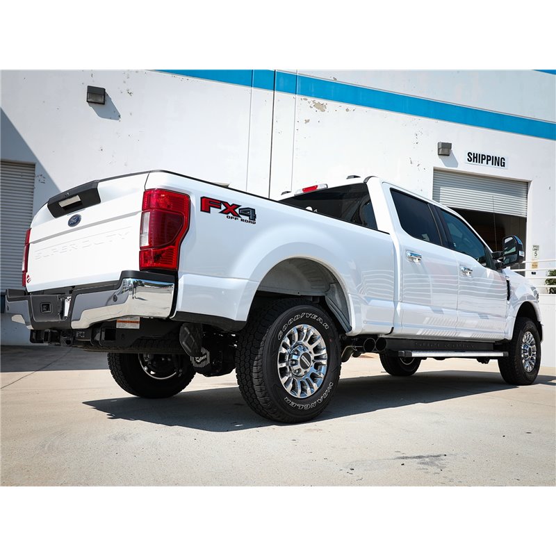 aFe Power | Rebel Series 3 IN 409 Stainless Steel Cat-Back Exhaust System w/Black Tip - F-250 / F-350 6.2L / 7.3L 2017-2022