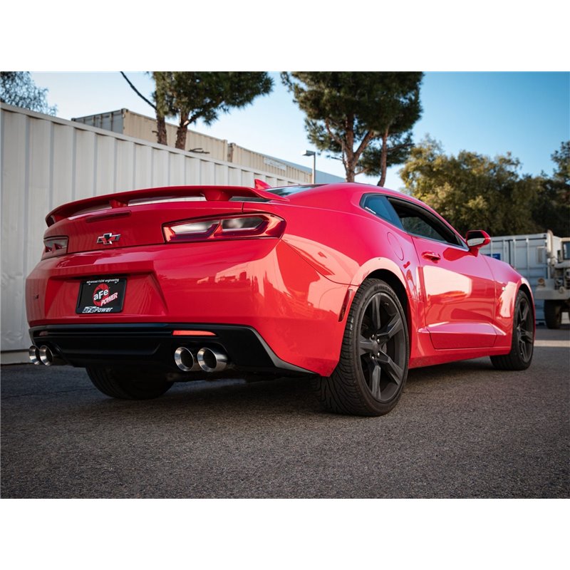 aFe Power | MACH Force-Xp 2-1/2 IN 409 Stainless Steel Axle-Back Exhaust System Polished - Camaro 6.2L 2016-2021