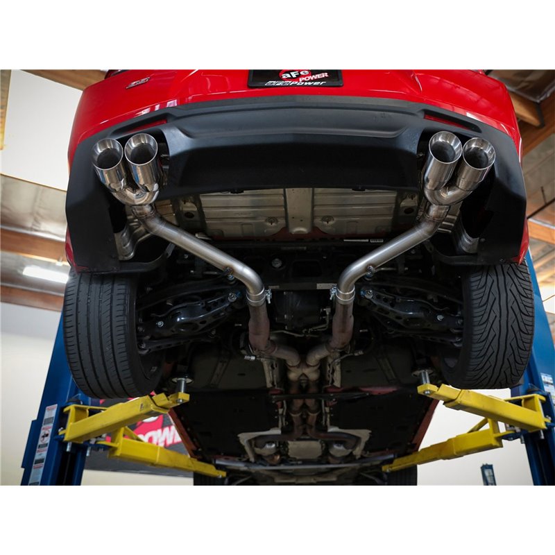 aFe Power | MACH Force-Xp 2-1/2 IN 409 Stainless Steel Axle-Back Exhaust System Polished - Camaro 6.2L 2016-2021