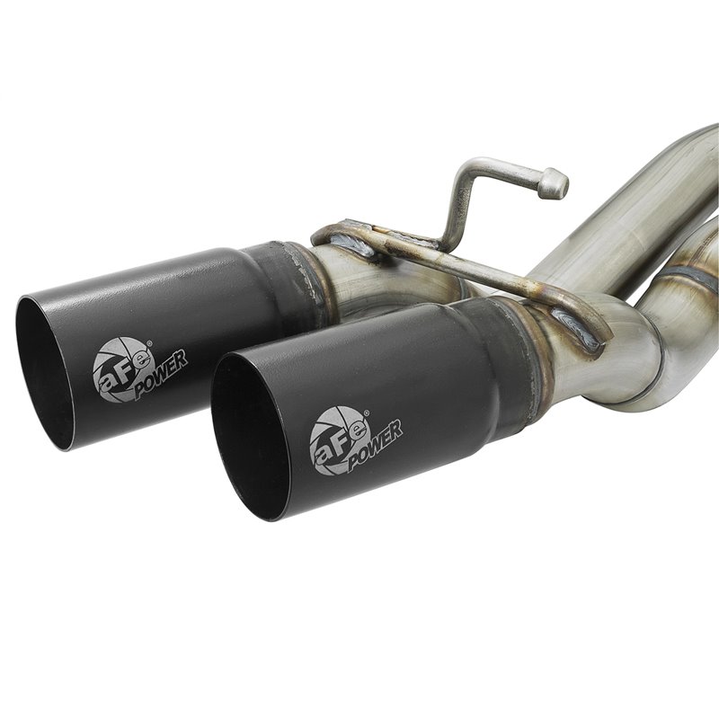 aFe Power | Rebel Series 3 IN Cat-Back Exhaust System w/Dual Mid-Side Exit Black Tips - Tacoma 3.5L 2016-2023