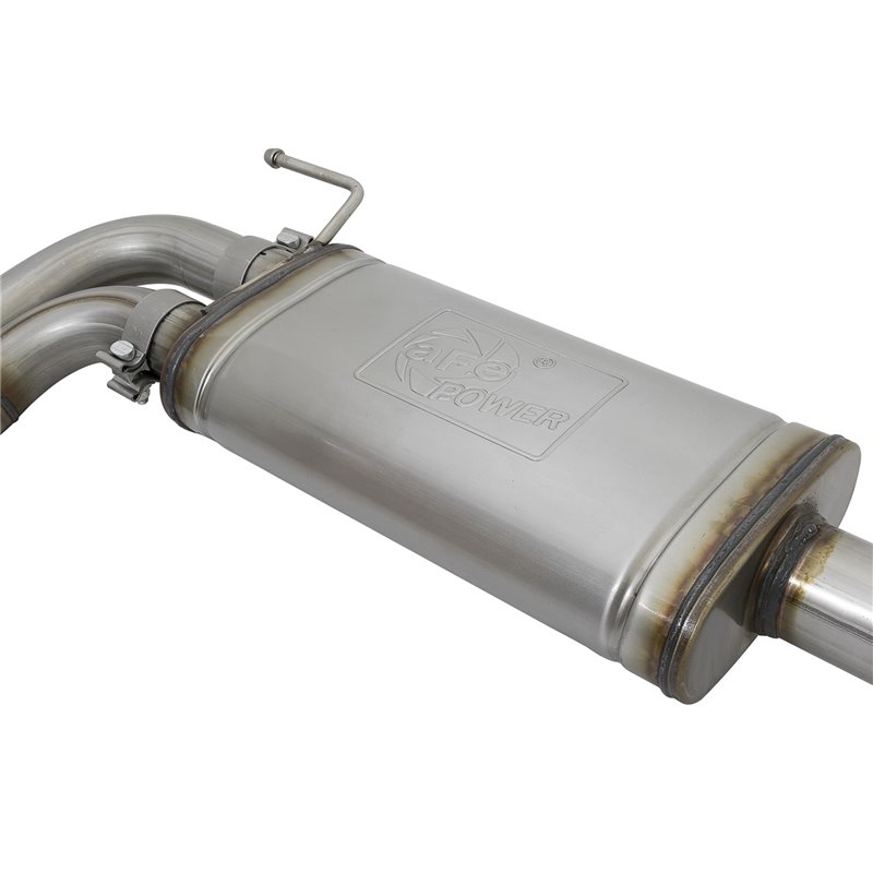 aFe Power | Rebel Series 3 IN Cat-Back Exhaust System w/Dual Mid-Side Exit Black Tips - Tacoma 3.5L 2016-2023