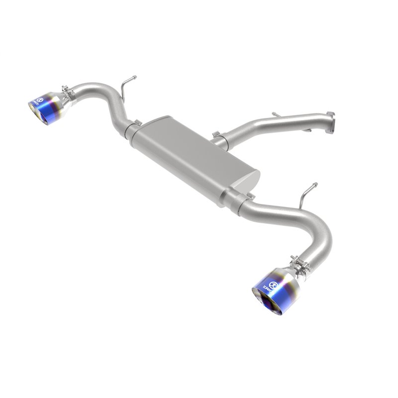 aFe Power | Takeda 2-1/2 IN 409 Stainless Steel Axle-Back Exhaust w/Blue Flame Tips - Elantra GT 1.6T 2018-2020