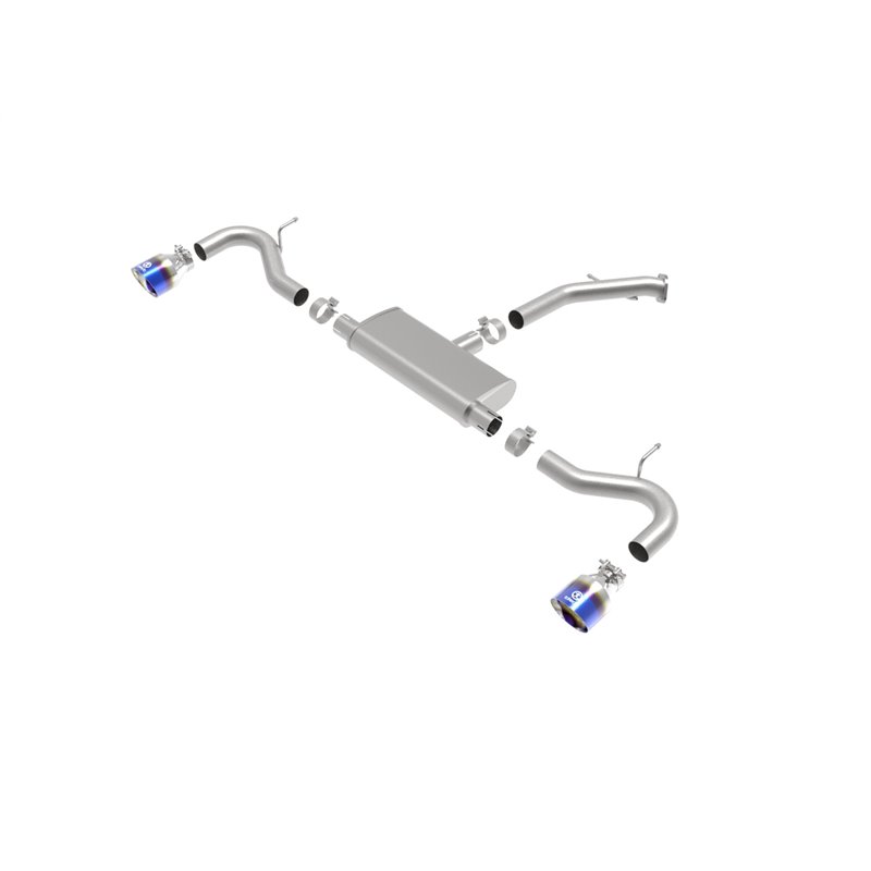 aFe Power | Takeda 2-1/2 IN 409 Stainless Steel Axle-Back Exhaust w/Blue Flame Tips - Elantra GT 1.6T 2018-2020