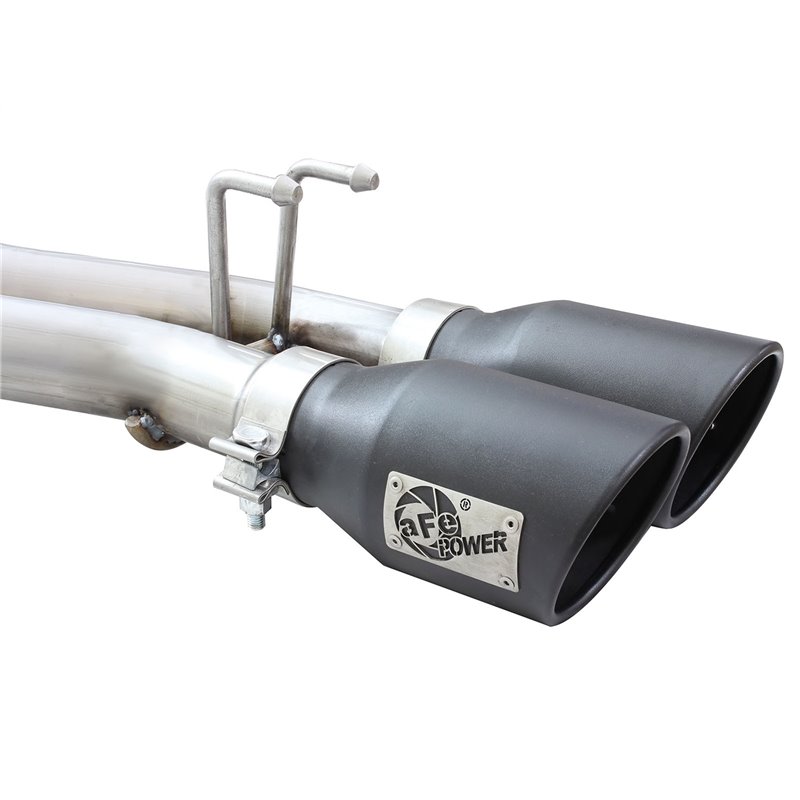 aFe Power | Rebel Series 2-1/2 IN 409 Stainless Steel Cat-Back Exhaust System w/Black Tip - Wrangler (JK) / Wrangler (JL) 3.6L /