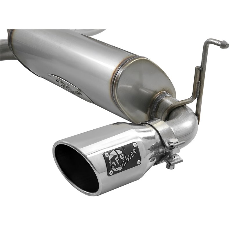 aFe Power | Rebel Series 2-1/2 IN 409 Stainless Steel Cat-Back Exhaust w/Polished Tips - Wrangler (JL) 2.0T / 3.6L 2018-2023
