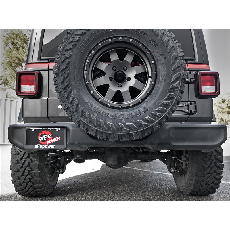 aFe Power | MACH Force-Xp 2-1/2 IN 409 Stainless Steel Axle-Back Hi-Tuck Exhaust Black - Wrangler (JL) 2.0T / 3.6L / 6.4L 2019-2
