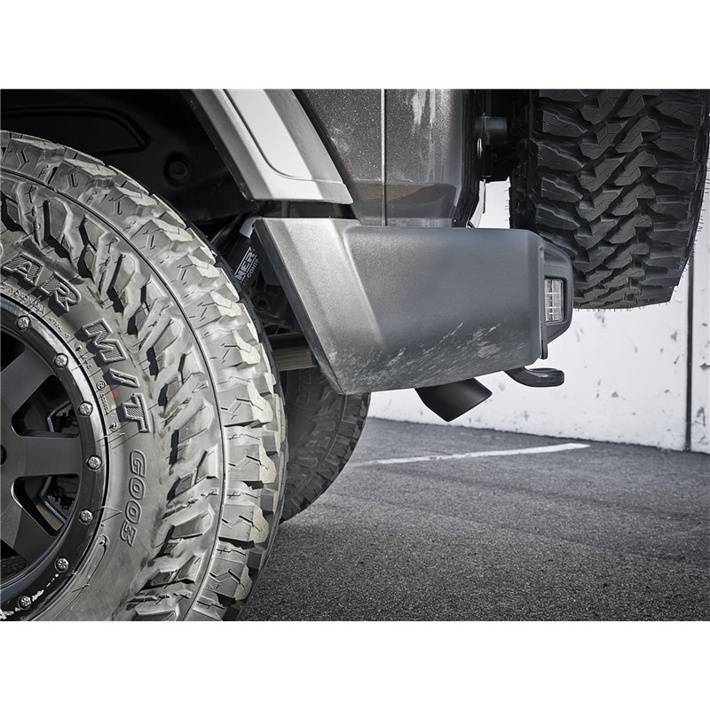 aFe Power | MACH Force-Xp 2-1/2 IN 409 Stainless Steel Axle-Back Hi-Tuck Exhaust Black - Wrangler (JL) 2.0T / 3.6L / 6.4L 2019-2