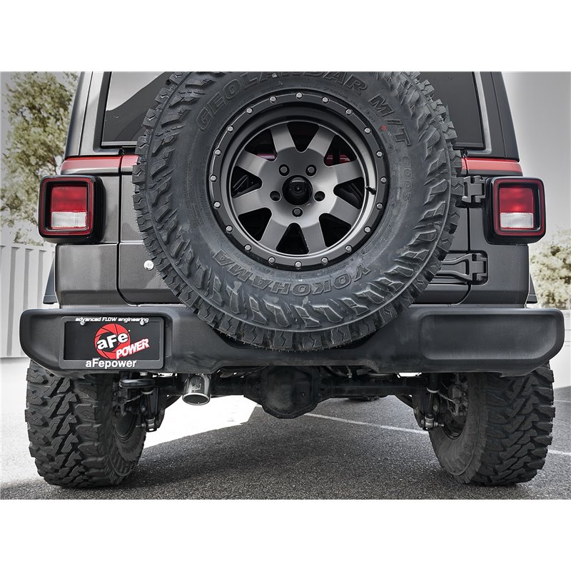 aFe Power | MACH Force-Xp 2-1/2 IN 409 Stainless Steel Axle-Back Hi-Tuck Exhaust Polished - Wrangler (JL) 2.0T / 3.6L / 6.4L 201