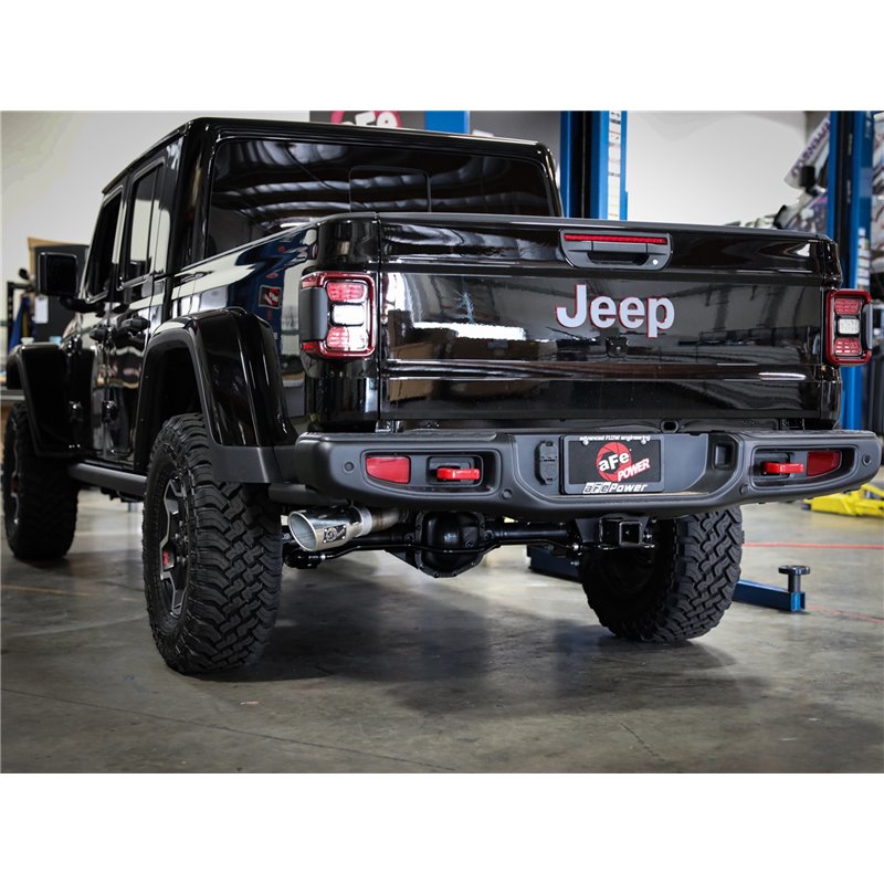 aFe Power | Apollo GT Series 3 IN 409 Stainless Steel Cat-Back Exhaust System w/Polish Tip - Gladiator / Wrangler (JK) / Wrangle