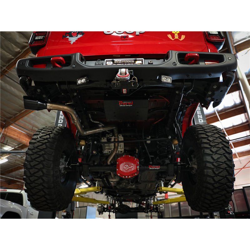 aFe Power | Apollo GT Series 2-1/2 IN Stainless Steel Cat-Back Exhaust System w/Black Tip - Gladiator 3.6L 2020-2023