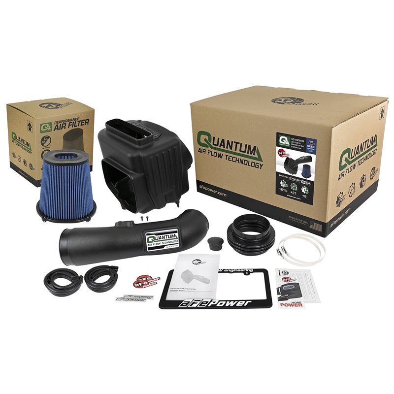 aFe Power | QUANTUM Cold Air Intake System w/Pro 5R Media - Silverado / Sierra 2500 HD / 3500 HD 6.6L 2017-2018