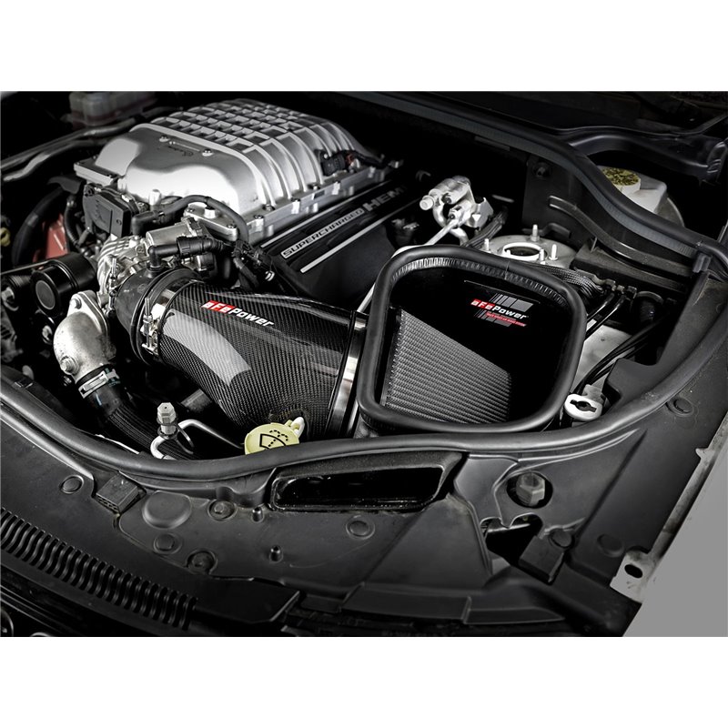 aFe Power | Track Series Stage-2 Carbon Fiber Intake System w/Pro DRY S Media - Grand Cherokee Trackhawk 6.2L 2018
