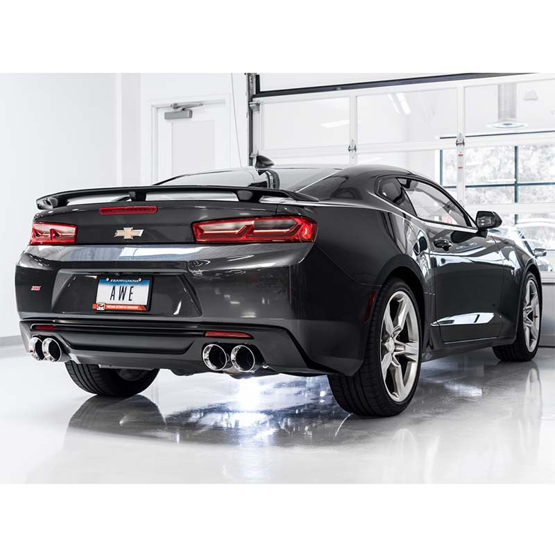 AWE Tuning | Touring Cat-Back Exhaust Quad Chrome Tips - Camaro 6.2L 2016-2023